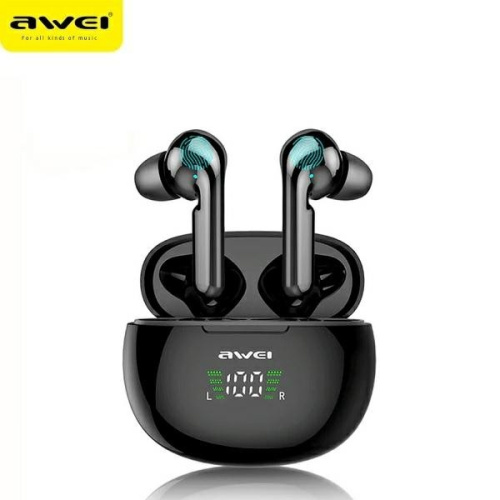 AWEI Bluetooth Headphones 5.0 TWS T15P Black