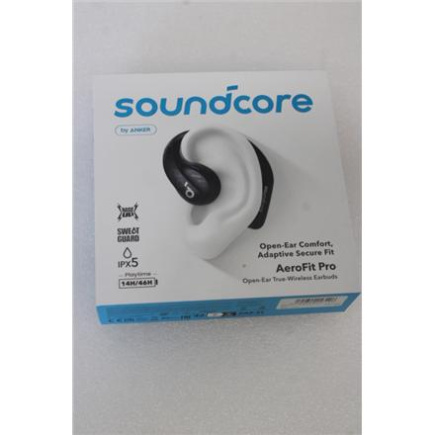 Taastatud. Anker Soundcore AeroFit Pro Open-Ear Headphones, Wireless, Black | Anker Soundcore | Open-Ear Sport Headphones | AeroFit Pro | Bluetooth | Open-Ear | Mikrofon | DEMO | Wireless | Midnight Black A3871G11SO