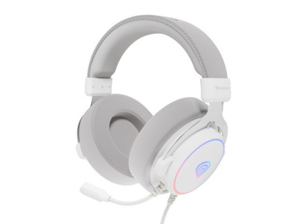 GENESIS Neon 764 Kõrvaklapid mikrofoniga Wired Head-band Gaming USB Type-A White