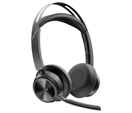 Poly Voyager Focus 2 Microsoft Teams Certified USB-C-C Kõrvaklapid mikrofoniga +USB-C/A Adapter