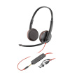 Poly Blackwire 3225 Stereo USB-C Headset +3.5mm Plug +USB-C/A Adapter (Bulk)