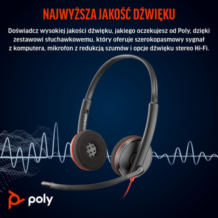 Poly Blackwire 3220 Stereo USB-C Black