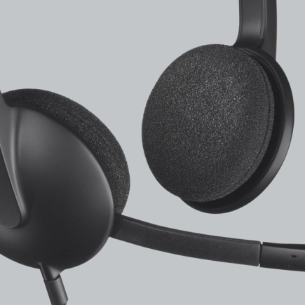Logitech H340 USB Computer Kõrvaklapid mikrofoniga Wired Head-band Office/Call center USB Type-A Black