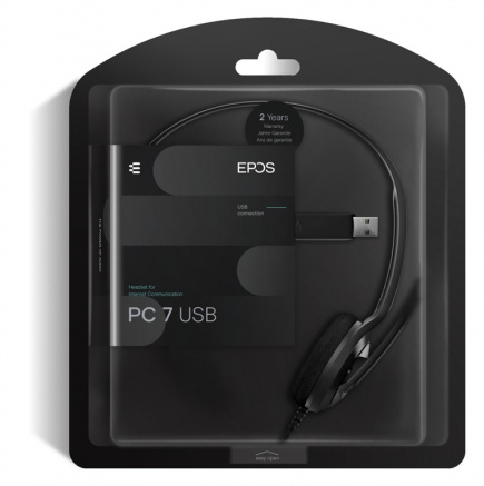 Sennheiser PC 7 USB Kõrvaklapid mikrofoniga Wired Headband Office/Call Centre USB Type-A Black