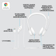 LOGITECH H390 Headset on-ear wired USB-A off-white 267300