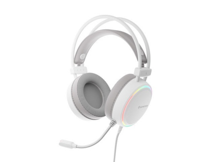 GENESIS NSG-2308 headphones/Kõrvaklapid mikrofoniga Wired Head-band Gaming USB Type-A White
