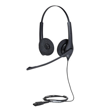 Jabra BIZ 1500 Duo QD Wired Kõrvaklapid mikrofoniga, Black