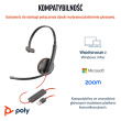 Poly Blackwire 3210 Monaural USB-C Black Headset +USB-C/A Adapter (Bulk)
