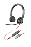 Poly Blackwire 3325 Stereo USB-C Kõrvaklapid mikrofoniga +3.5mm Plug +USB-C/A Adapter