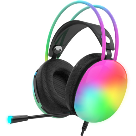 INCA Gaming Kõrvaklapid mikrofoniga IGK-X8S 7.1, USB, RGB-LED Must