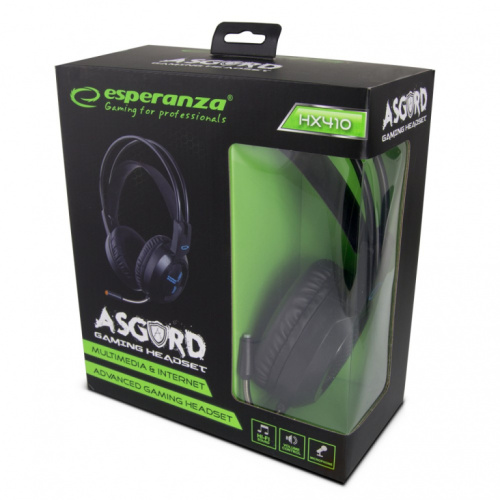 Esperanza Stereo gaming headphones with Mikrofon asgard