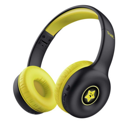 Trust Nouna Headset Wired & Wireless Head-band Calls/Music USB Type-C Bluetooth Черный, Yellow