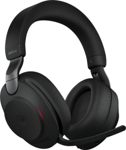 Jabra Evolve2 85 MS Stereo - Headset - full size - Bluetooth - wireless, wired - active noise cancelling - 3.5 mm jack - noise isolating - black - Certified for Microsoft Teams 