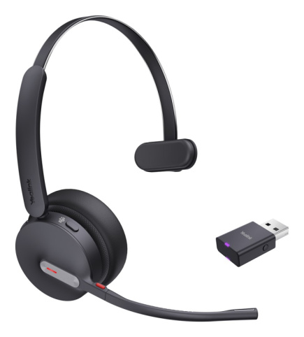 Yealink WH64 Hybrid Mono Teams Headset Wireless Head-band Office/Call center Micro-USB Bluetooth Черный