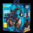 CANYON Fobos GH-3A, Gaming Headset 3.5mm jack with Microphone and volume control, with 2in1 3.5mm adapter, cable 2M, Черный, 0.36kg