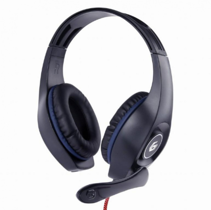 Kõrvaklapid mikrofoniga GAMING/BLUE/Must GHS-05-B GEMBIRD