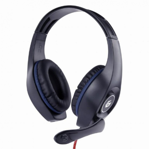 Kõrvaklapid mikrofoniga GAMING/BLUE/Must GHS-05-B GEMBIRD
