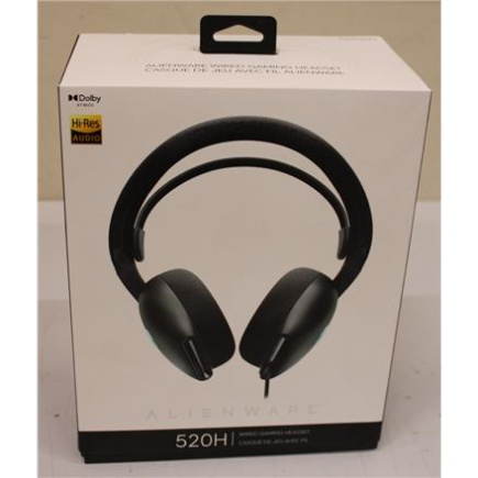 Taastatud. Dell Alienware Wired Gaming Kõrvaklapid mikrofoniga - AW520H (Dark Side of the Moon) | Dell Alienware Wired Gaming Kõrvaklapid mikrofoniga | AW520H | Wired | Over-Ear | USED, SCRATCHES | Noise canceling 545-BBFHSO