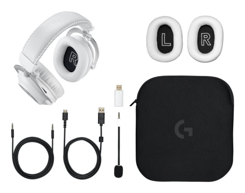 Logitech G 981-001269 headphones/Kõrvaklapid mikrofoniga Wireless Head-band Gaming Bluetooth Valge
