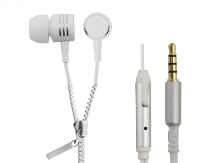 Esperanza Earphones ZIPPER with Mikrofon Valge
