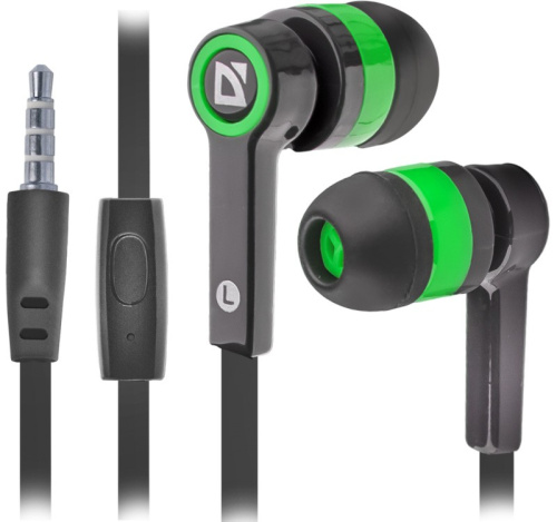 Defender Wired earphones PULSE 420 Black-green