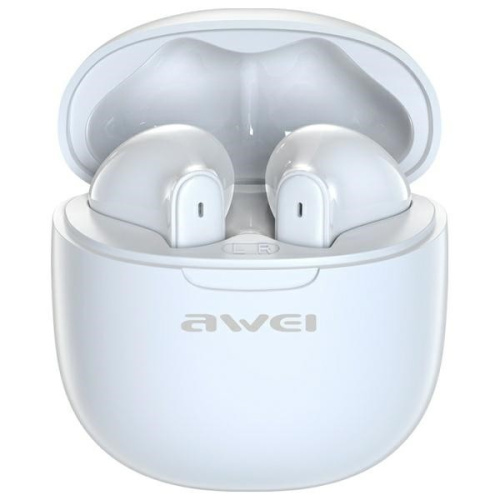 AWEI Bluetooth earphones 5.3 TWS ENC Valge