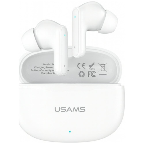 USAMS Bluetooth headphones 6.0 E05 TWS Valge