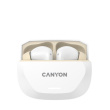 CANYON Headset HEXAGON 7 TWS ANC+ENC Wireless Charge Белый Beige
