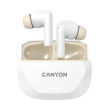 CANYON Headset HEXAGON 7 TWS ANC+ENC Wireless Charge Белый Beige