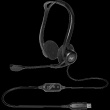 LOGITECH PC960 Corded Stereo Headset Black - USB