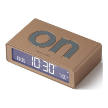 Lexon Flip Mini Dual-Sided Alarm Clock soft gold LR158D1 | LEXON