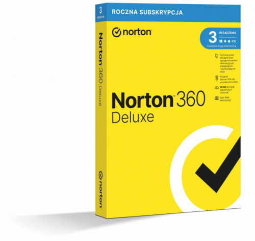 Norton 360 Delux BOX 25GB PL 1User 3Device 12Month 21408734