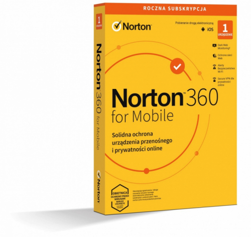 Norton 360 Mobile BOX PL 1User, 1Device, 1Year 21426915