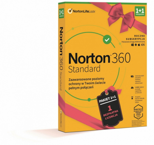 Norton 360 Standard BOX Promo 10GB PL 1User 1+1 Devices 12Months 21411368