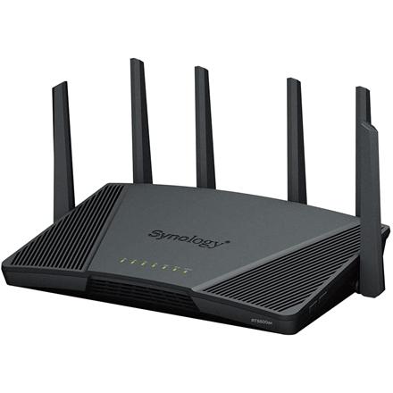 Synology RT6600ax Ultra-fast and Secure Wireless Router for Homes | Ultra-fast and Secure Wireless Router for Homes | RT6600ax | 802.11ax | 4800  Mbit/s | Mbit/s | Ethernet LAN (RJ-45) ports 5 | Mesh Support No | MU-MiMO Yes | No mobile broadband |