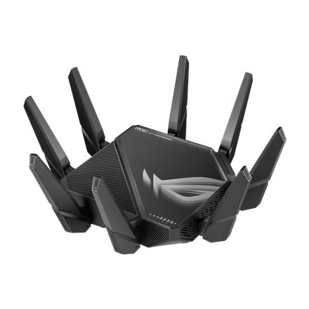 Wifi 6 802.11ax Quad-band Gigabit Gaming Router | ROG GT-AXE16000 Rapture | 802.11ax | 1148+4804+4804+48004 Mbit/s | 10/100/1000 Mbit/s | Ethernet LAN (RJ-45) ports 4 | Mesh Support Yes | MU-MiMO Yes | No mobile broadband | Antenna type External/Internal