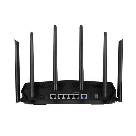 Dual Band WiFi6 Gigabit Router | TUF Gaming AX6000 | 802.11ax | 1148+4804 Mbit/s | 10/100/1000 Mbit/s | Ethernet LAN (RJ-45) ports 5 | Mesh Support Yes | MU-MiMO Yes | No mobile broadband | Antenna type External