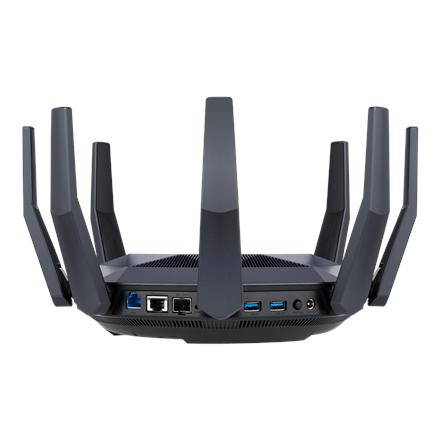 AX6000 Dual Band Router | RT-AX89X | 802.11ax | 4804+1300  Mbit/s | 10/100/1000 Mbit/s | Ethernet LAN (RJ-45) ports 8 | Mesh Support Yes | MU-MiMO Yes | Antenna type 8xExternal | 2xUSB 3.1 Gen 1