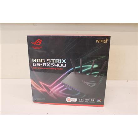 Taastatud. Asus GS-AX5400 ROG STRIX Wireless Router,WiFi 6 Dual Band Gaming, EU+Uk plug | ROG STRIX GS-AX5400 | 802.11ax | 5400 Mbit/s | Ethernet LAN (RJ-45) ports 4 | Mesh Support Yes | MU-MiMO Yes | Antenna type 4xExternal | 1 | DAMAGED PACKAGING