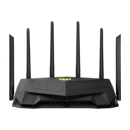 Wireless Wifi 6 Dual Band Gaming Router | TUF-AX6000 | 802.11ax | 1148+4804 Mbit/s | 10/100/1000 Mbit/s | Ethernet LAN (RJ-45) ports 5 | Mesh Support Yes | MU-MiMO Yes | No mobile broadband | Antenna type External