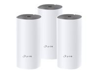 TP-LINK DECO E4 3-PACK AC1200 Whole-Home Mesh WiFi System Qualcomm CPU 867Mbps 5GHz 300Mbps at 2.4GHz 2 10/100Mbps 2 int. antenna