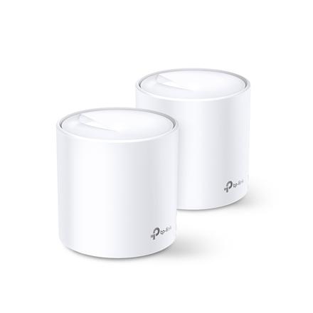 Whole Home Mesh Wi-Fi 6 System | Deco X50 (2-pack) | 802.11ax | 574+2402 Mbit/s | Ethernet LAN (RJ-45) ports 3 | Mesh Support Yes | MU-MiMO Yes | No mobile broadband | Antenna type Internal