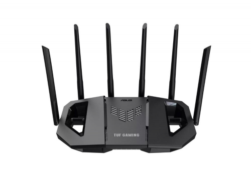 Wireless Router|ASUS|Router|6500 Mbps|Mesh|Wi-Fi 6|Wi-Fi 7|IEEE 802.11a|IEEE 802.11b|IEEE 802.11g|IEEE 802.11ac|IEEE 802.11ax|USB 3.2|3x2.5GbE|1x2.5GbE|Number of antennas 6|TUFGAMINGBE6500