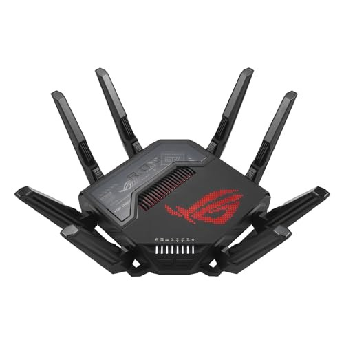 ASUS ROG Rapture GT-BE98 wireless router 10 Gigabit Ethernet Quad-band (2.4 GHz / 5 GHz-1 / 5 GHz-2 / 6 GHz) Black