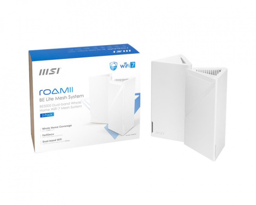 Wireless Router|MSI|2-pack|5000 Mbps|Mesh|Wi-Fi 5|Wi-Fi 6|Wi-Fi 7|IEEE 802.11a|IEEE 802.11b|IEEE 802.11g|MRBE50-2PK