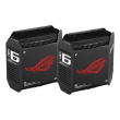 Wifi 6 802.11ax Tri-band Gigabit Gaming Mesh System | GT6 ROG Rapture (2-Pack) | 802.11ax | 574+4804+4804 Mbit/s | 10/100/1000 Mbit/s | Ethernet LAN (RJ-45) ports 3 | Mesh Support Yes | MU-MiMO Yes | No mobile broadband | Antenna type Internal