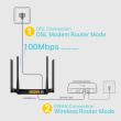 TP-Link AC1200 Wireless Router with VDSL/ADSL Modem function 4x100Mbit (1x WWAN/LAN Combo) 1xRJ11