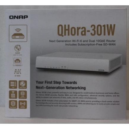 Taastatud. QNAP QHora-301W WiFi 6 up to 3.5Gbps Speed AX optimized Quad-Core Processor 4x4 MU-MIMO & OFDMA 2* 10GbE (Multi-Gig) WAN/LAN adjus | QNAP Dual bandRouter | QHora-301W | 802.11ax | Ethernet LAN (RJ-45) ports 6 | Mesh Support Yes | MU-MiMO Yes |