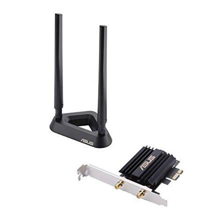 Asus PCE-AX58BT Wi-Fi 6 (802.11ax) AX3000 Dual-Band PCIe Wi-Fi Adapter | Asus | PCI-E adapter | PCE-AX58BT | 3000 Mbit/s | Antenna type 2xExternal 90IG0610-MO0R00