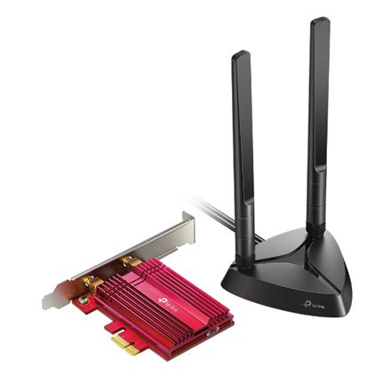 TP-LINK | TX3000E | AX3000 Wi-Fi 6 Bluetooth 5.0 PCIe Adapter | 2.4GHz/5GHz | Antenna type 2xHigh-Gain External Antennas | 574+2402 Mbit/s Archer TX3000E